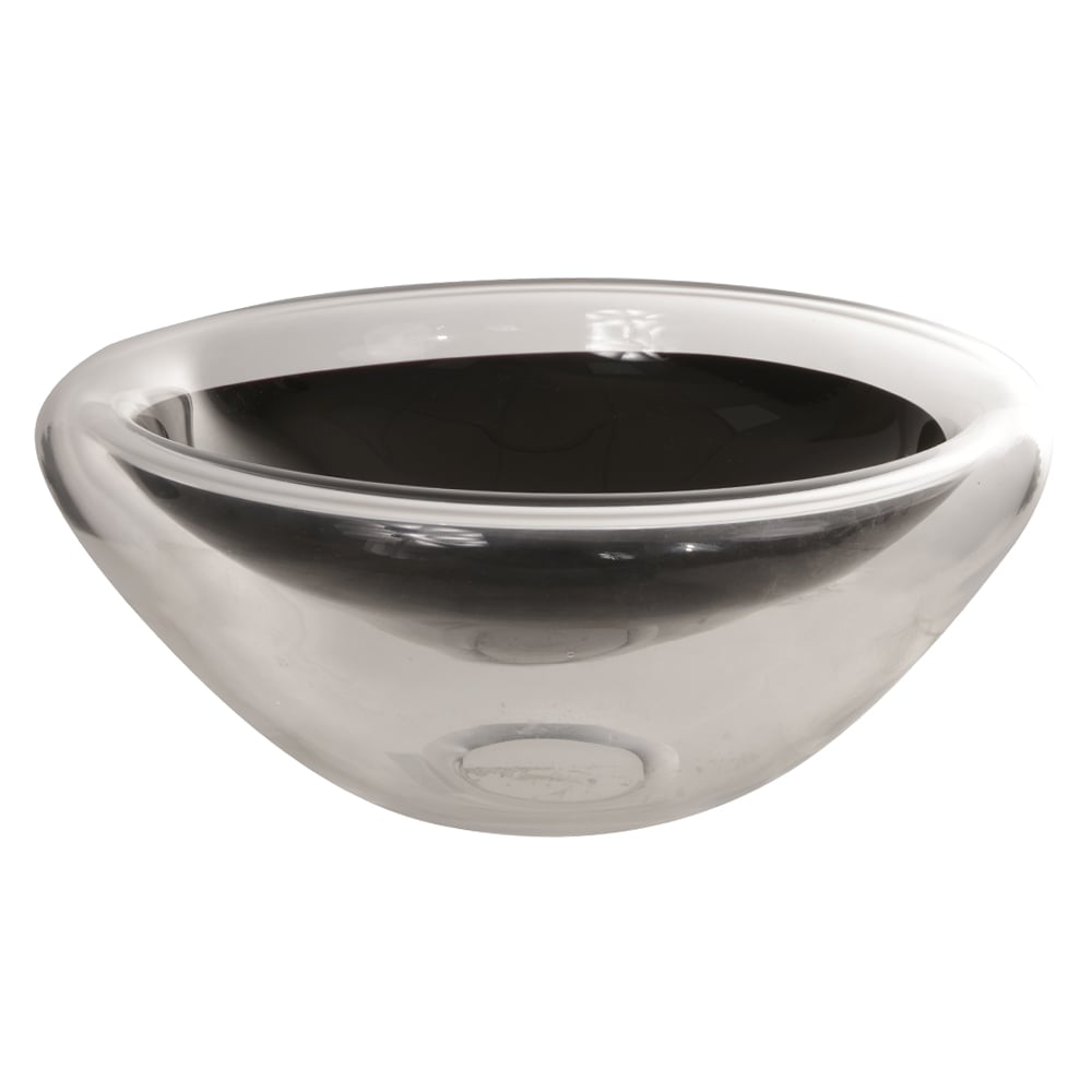 CENTRO DECORATIVO VIDRO (TRANSPARENTE PRETO) 13cm 27d