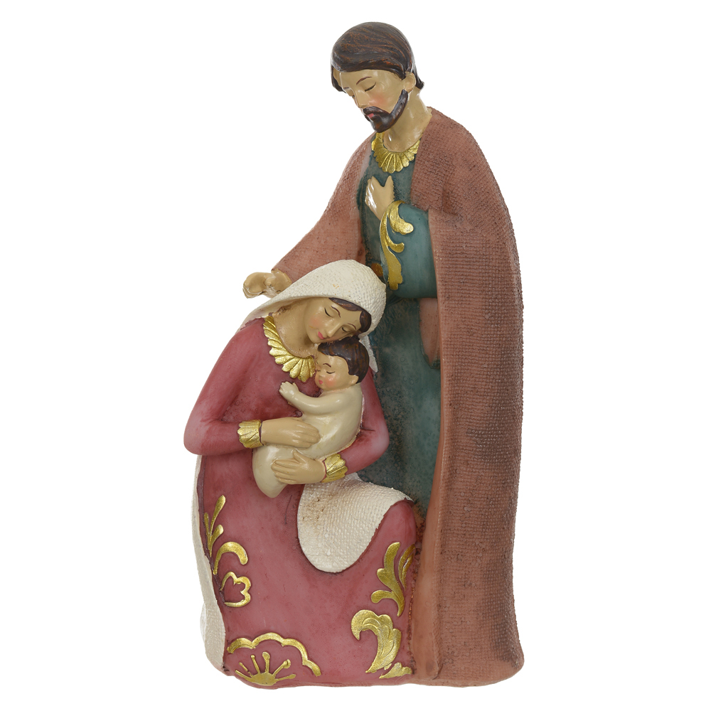 RESINA NATAL SAGRADA FAMILIA (COLORIDO) 17X9,5cm