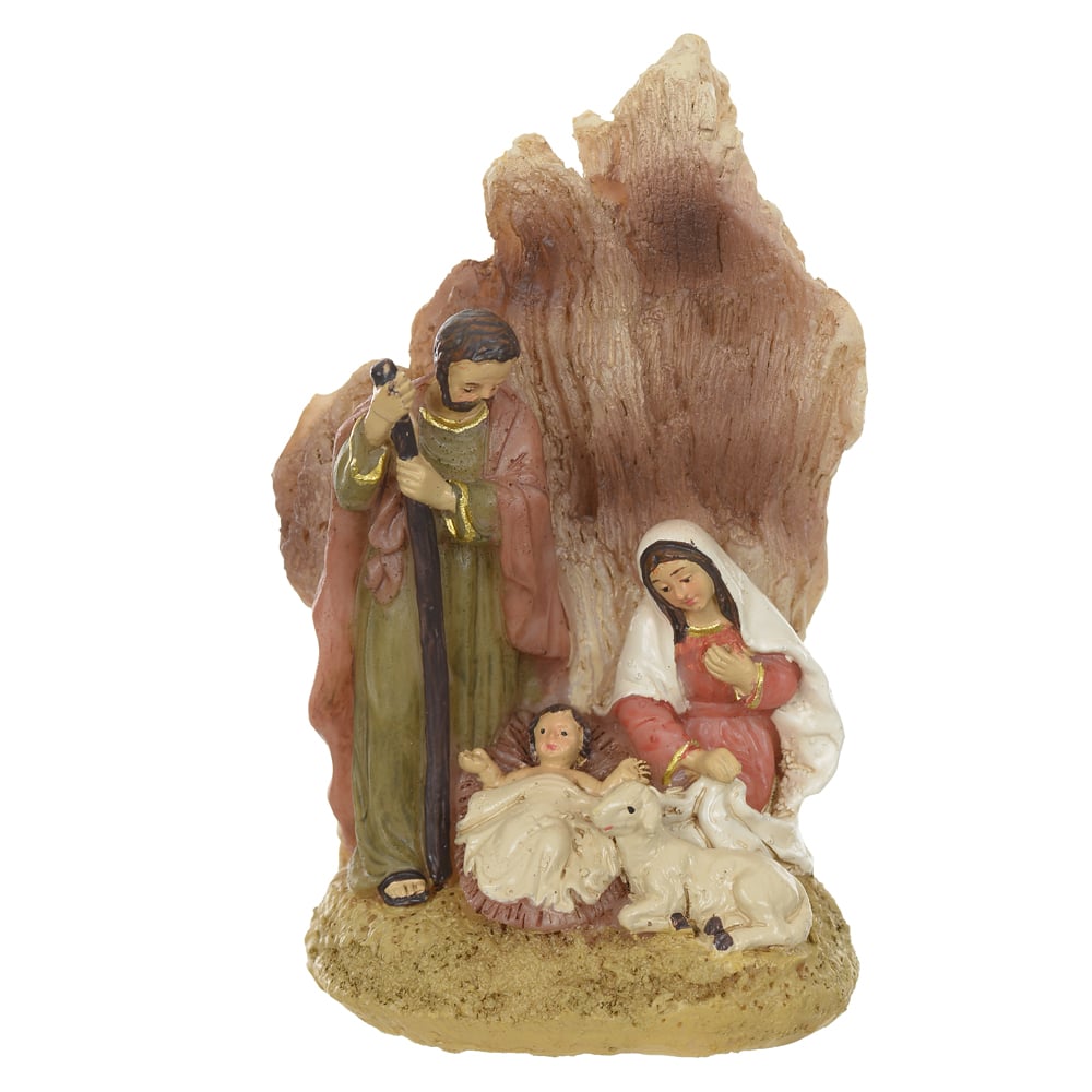 RESINA NATAL SAGRADA FAMILIA (COLORIDO) 10X6cm