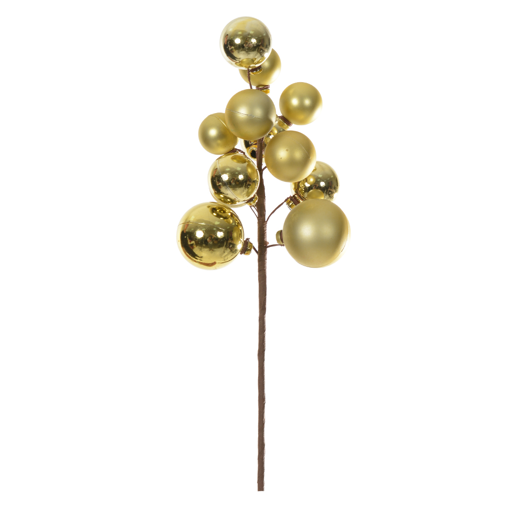 C.BOLINHAS NATAL (DOURADO) 30cm