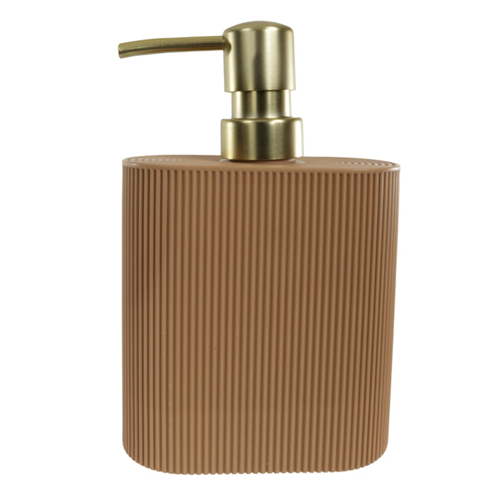 PORTA SABONETE POLIRESINA 360ml 11,5X5,5X16,8cm CANELADO (TERRACOTA)