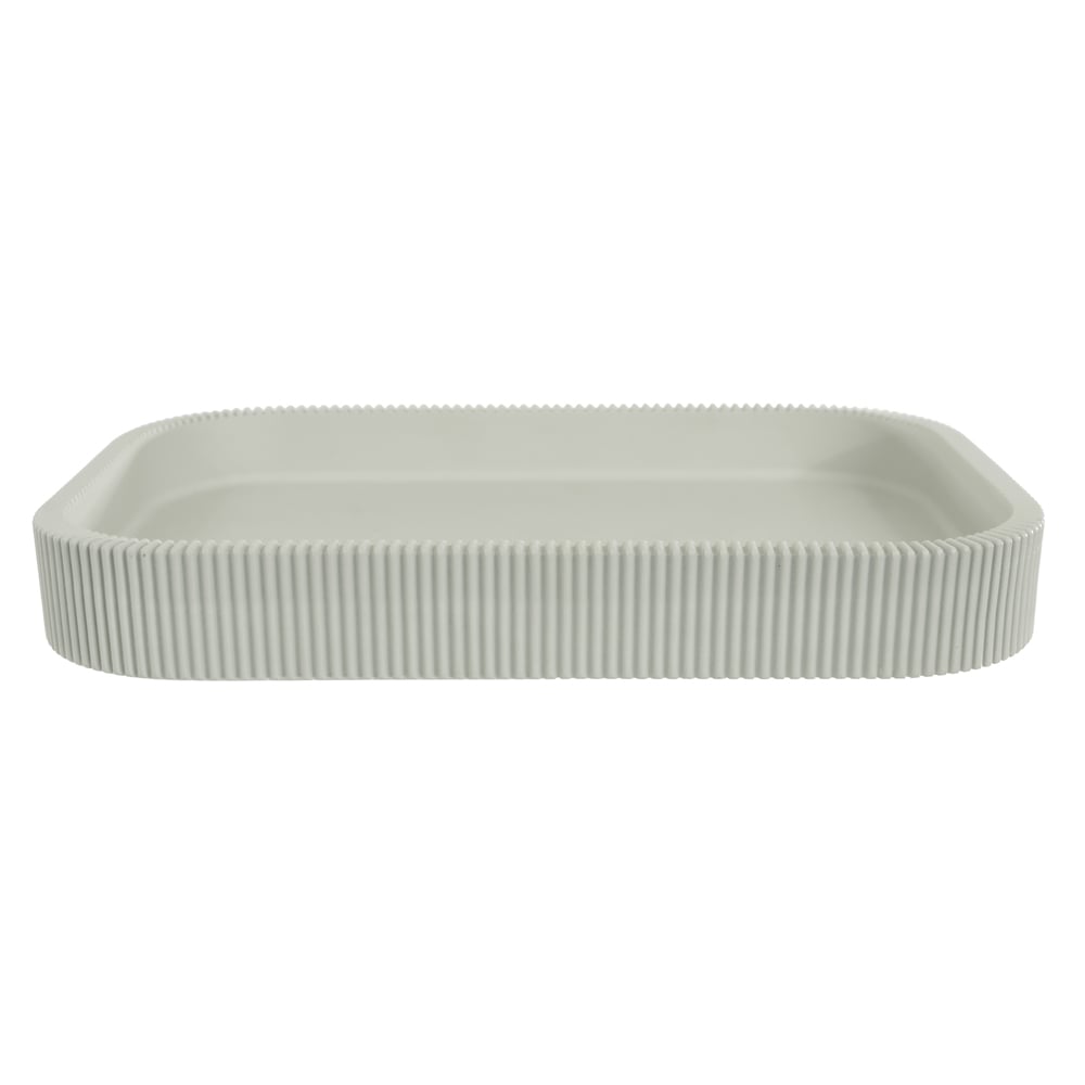 BANDEJA POLIRESINA 2,2X13X18cm CANELADO (CINZA)