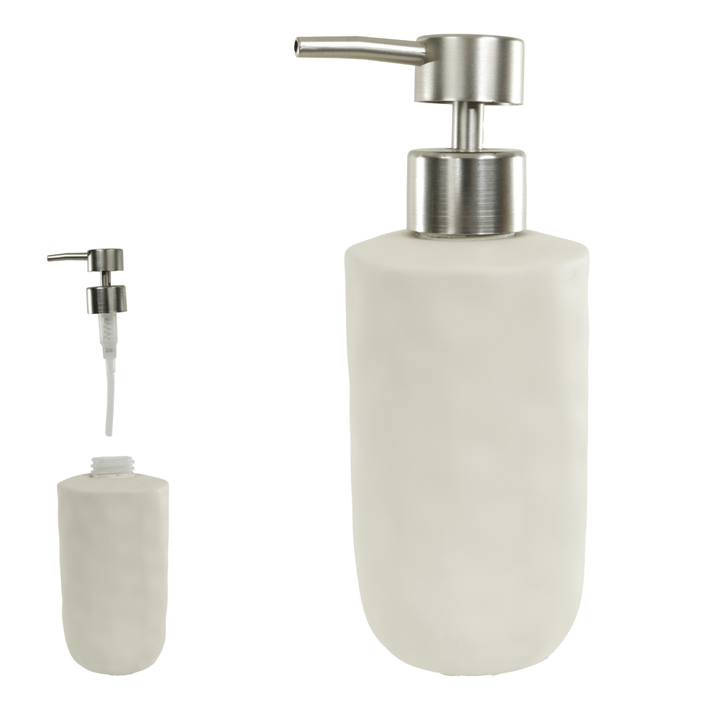 PORTA SABONETE CIMENTO 190ml 7X12X18cm ORGANICO (OFFWHITE)