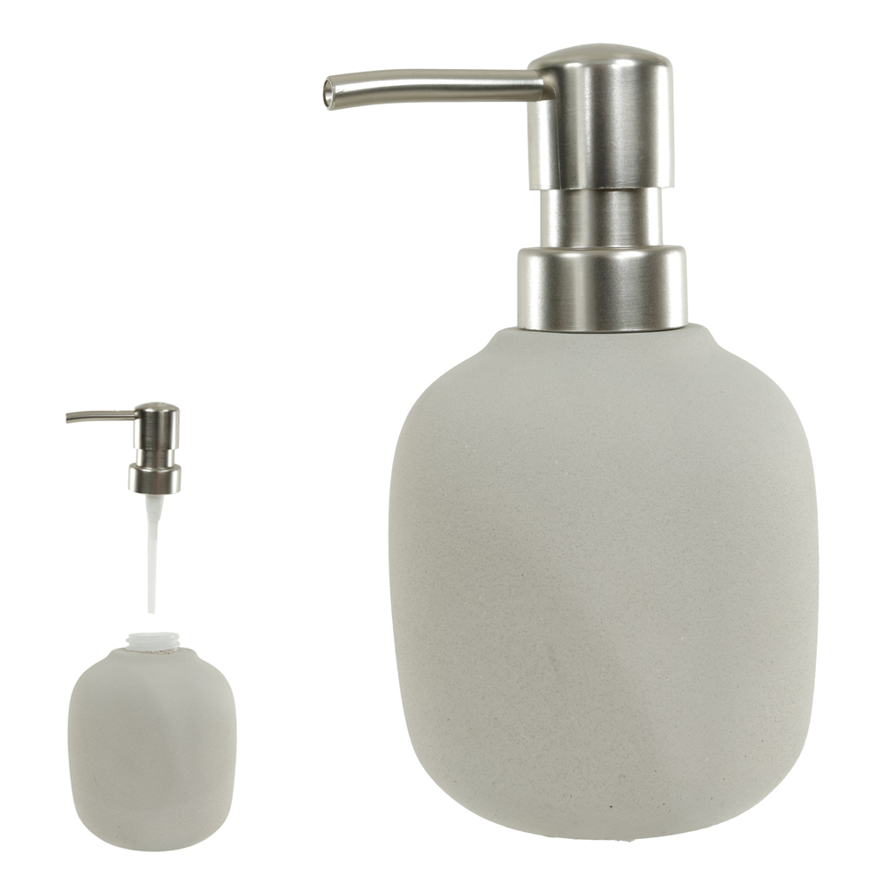 PORTA SABONETE CIMENTO 190ml 14,3X8,8X8,6cm MINIMALISM (CINZA)