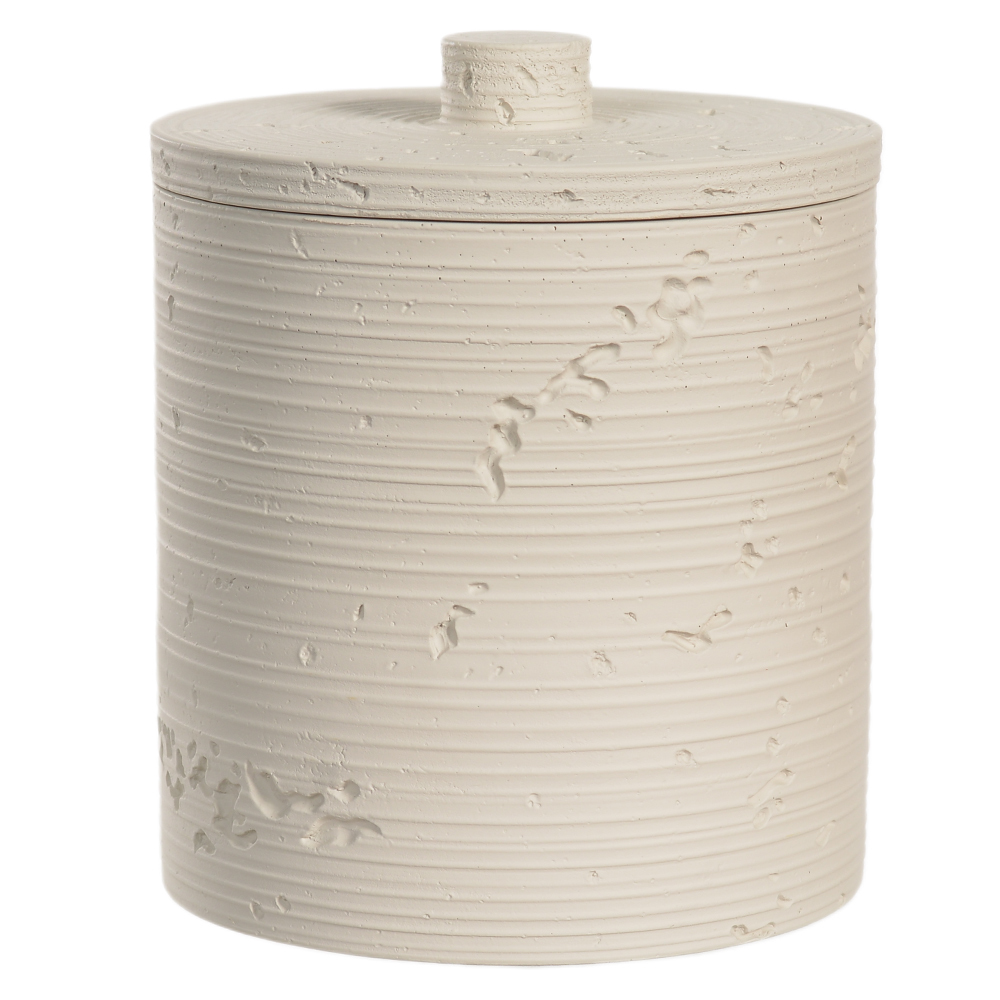 POTE COM TAMPA CIMENTO 9,9X10,7cm NATURE (BEGE)