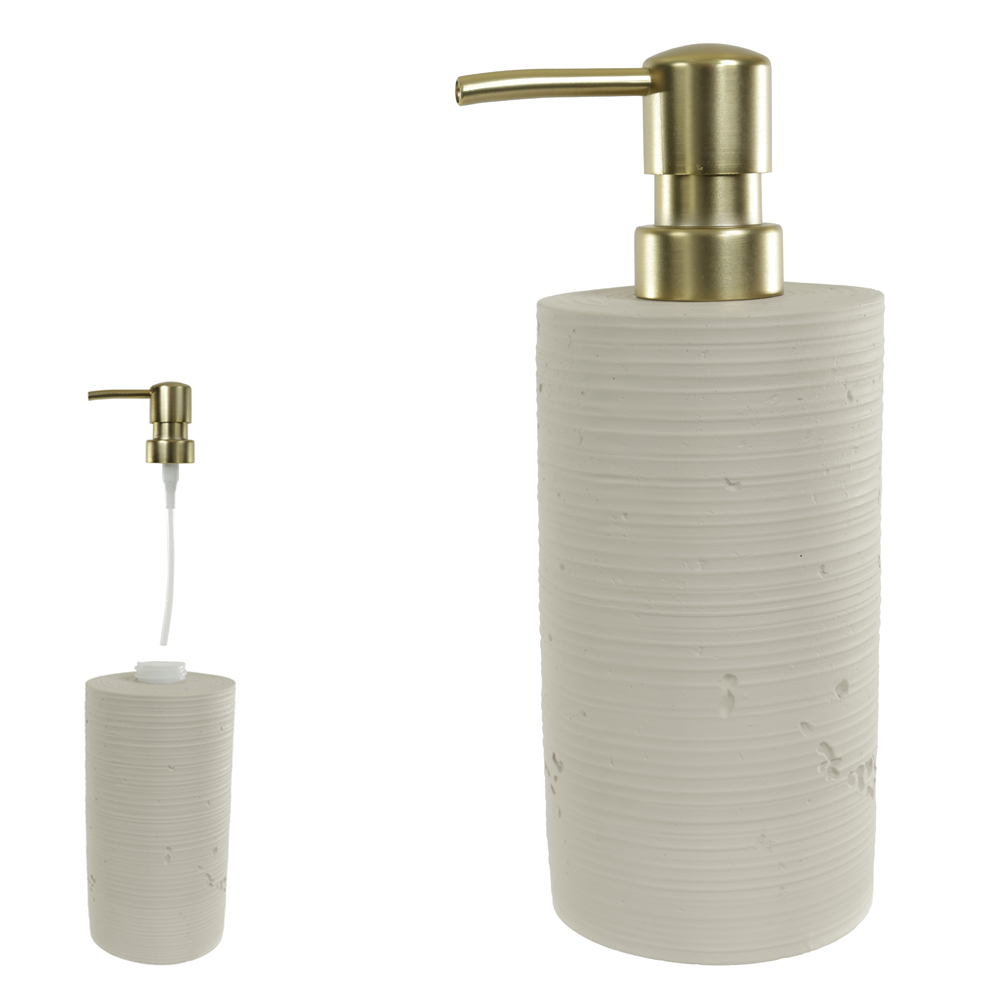 PORTA SABONETE CIMENTO 270ml 20X14X7,7cm NATURE (BEGE)