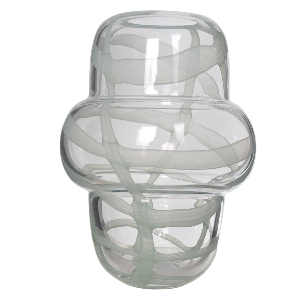 VASO DECOR VIDRO (VERDE) 25,5cm 19d