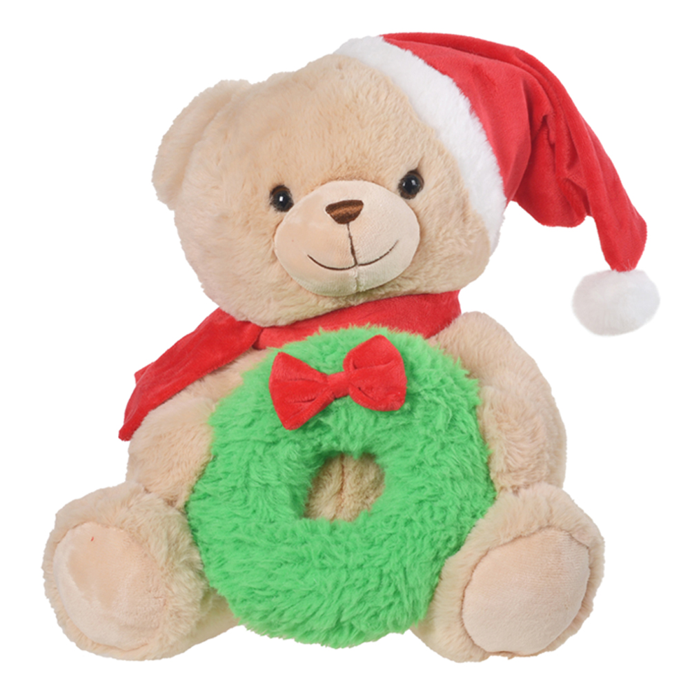 BONECO NATAL URSO (VERMELHO VERDE) 31cm