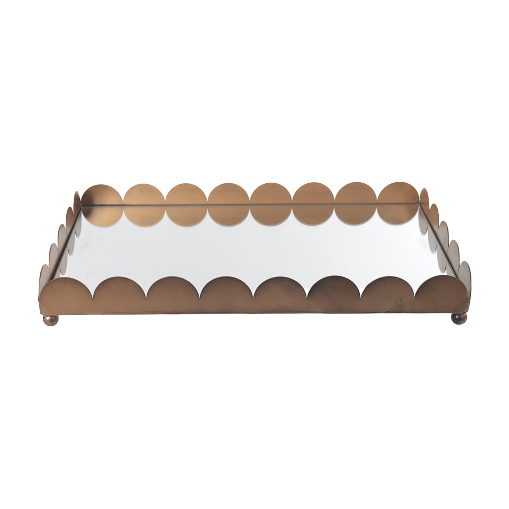 BANDEJA DECORATIVA METAL (BRONZE) 40,5X25,5X5,5cm