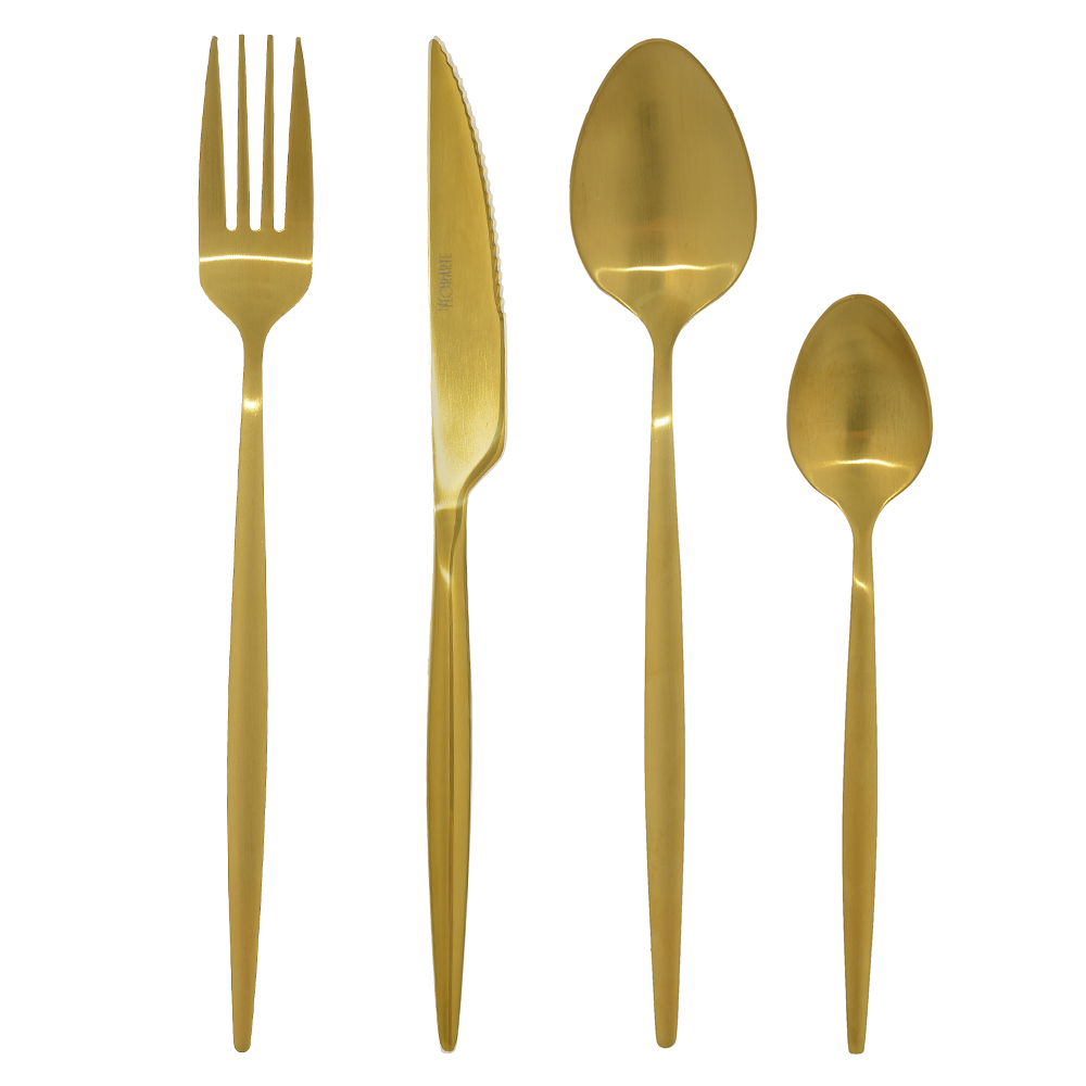 FAQUEIRO ACO INOX 24 PECAS (DOURADO FOSCO)