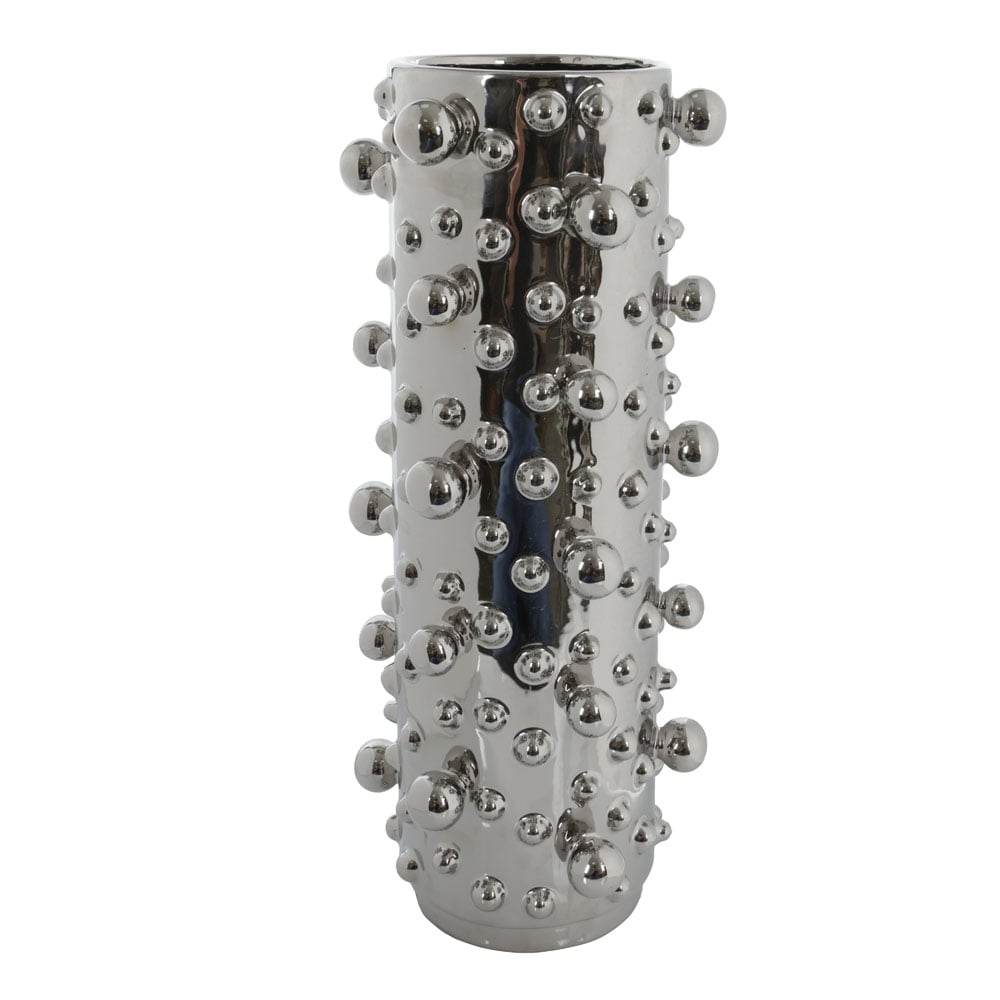 VASO DECORATIVO CERAMICA BALLS (PRATA) 46cm 20d