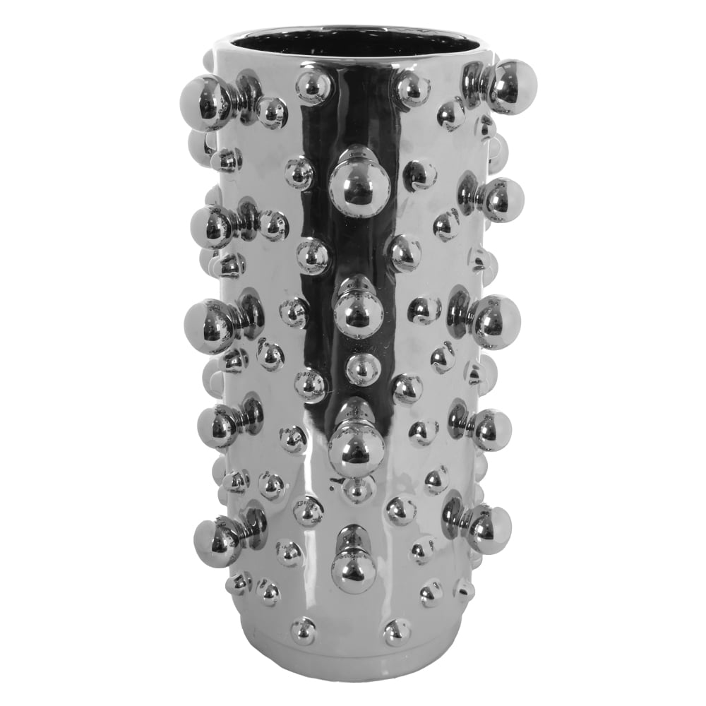 VASO DECORATIVO CERAMICA BALLS (PRATA) 36cm 20d