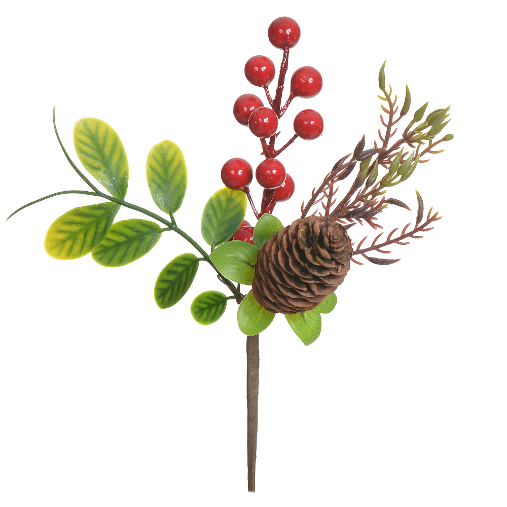 H.PICK BERRY NATAL C/PINHA (VERMELHO) 21cm