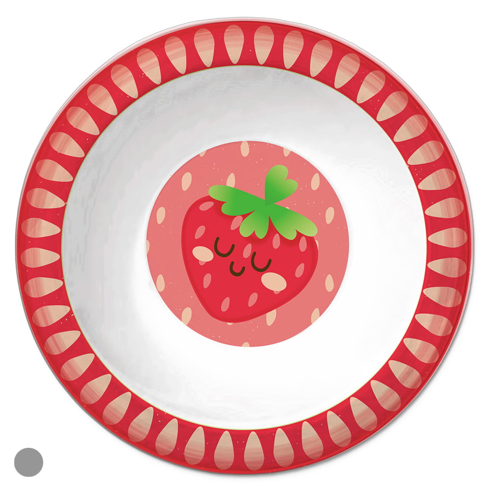 BOWL MELAMINA 350ml 4X16,6cm INFANTIL FRUTINHAS (COLORIDO MORANGO)