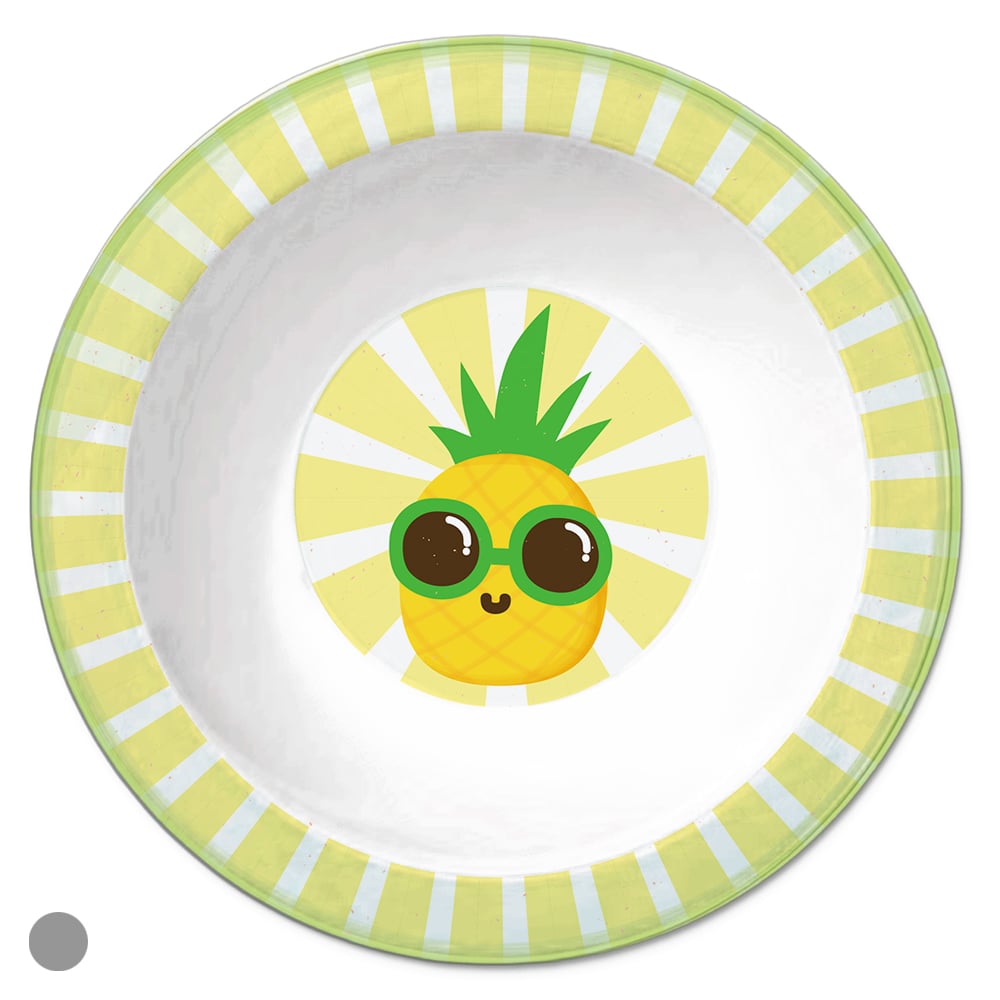 BOWL MELAMINA 350ml 4X16,6cm INFANTIL FRUTINHAS (COLORIDO ABACAXI)