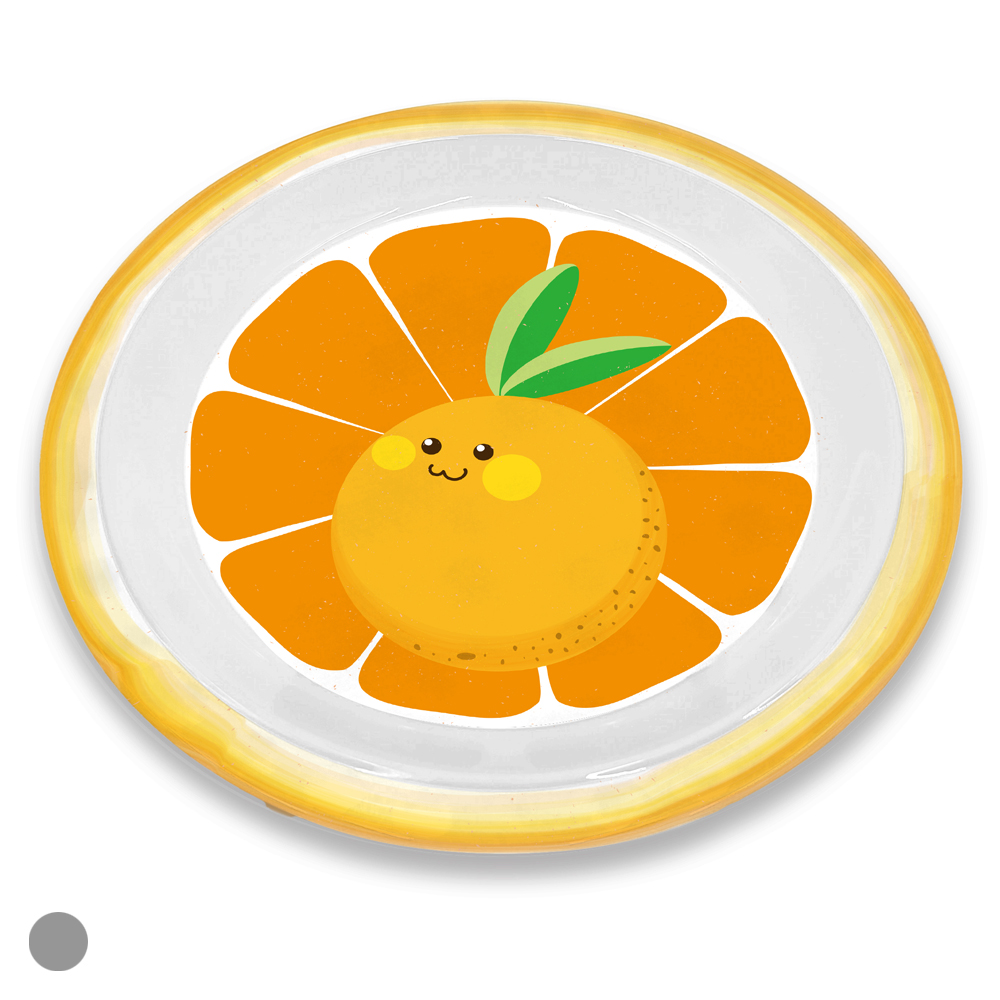 PRATO INFANTIL MELAMINA 21d FRUTINHAS (COLORIDO LARANJA)