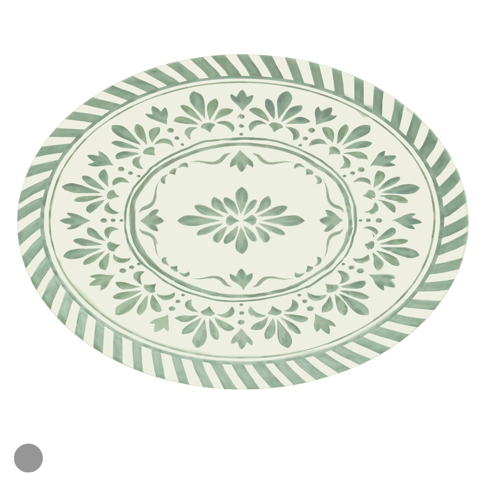 TRAVESSA MELAMINA 2,5X26,7X35,5cm FACETADO (VERDE)