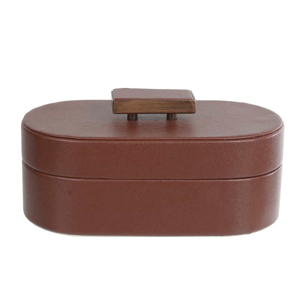 CAIXA DECORATIVA MDF REVESTIMENTO PU (TERRACOTA) 20X10X8cm
