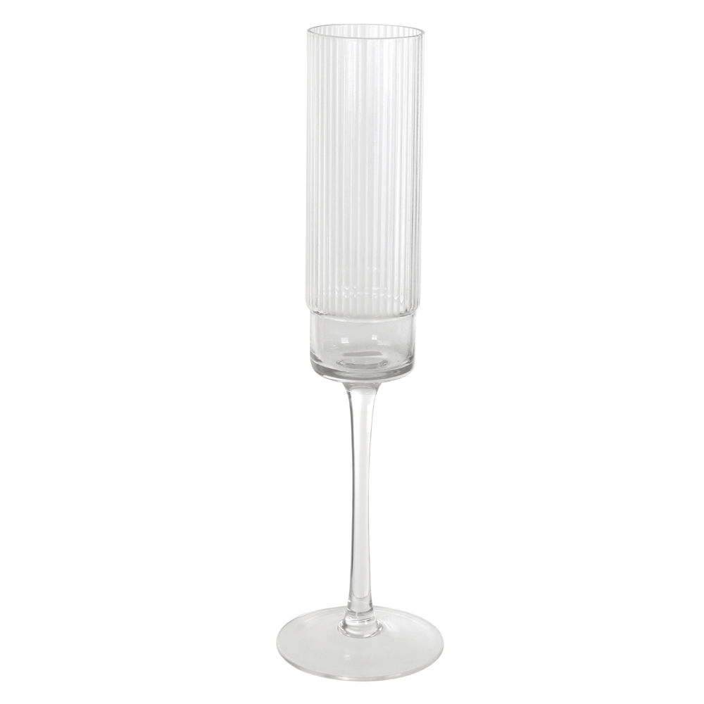 CJ TACAS CHAMPANHE 170ml 25,5X7,3cm C/6 PECAS ELEGANCE (TRANSPARENTE)