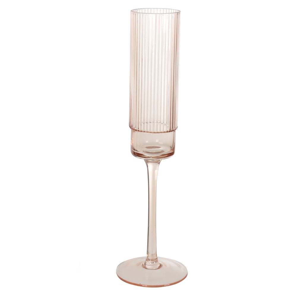 CJ TACAS CHAMPAGNE 170ml 25,5X7,3cm C/6 PECAS ELEGANCE (ROSE)