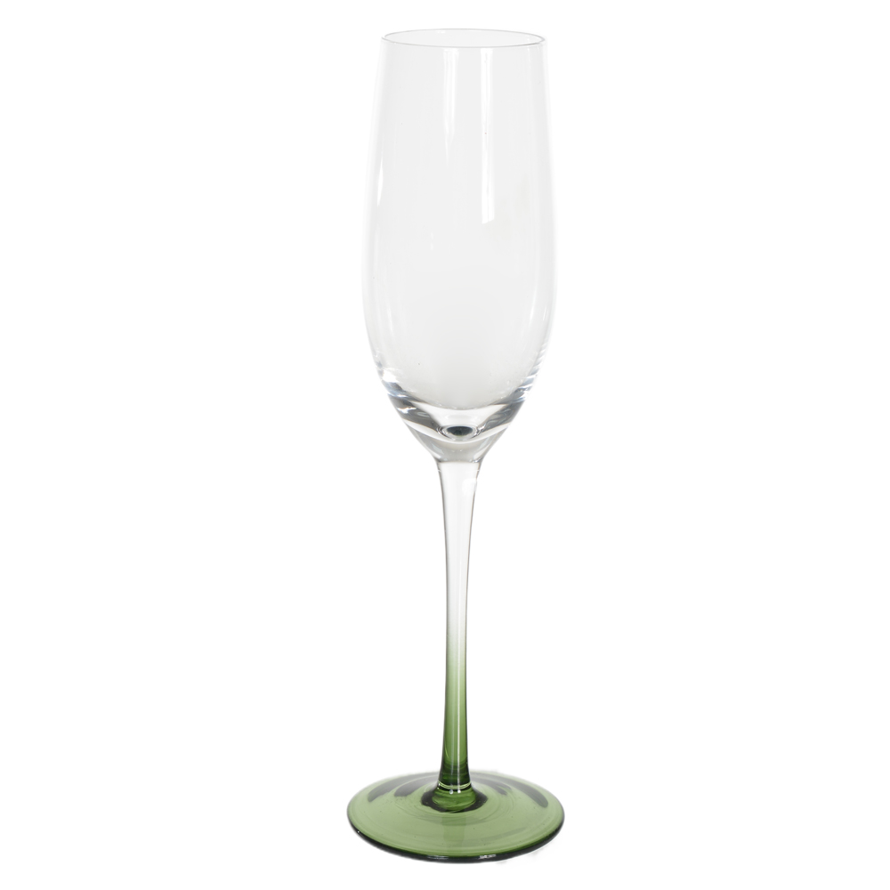 CJ TACAS CHAMPANHE 240ml 25X6,8cm C/6 PECAS SUMMER (VERDE)