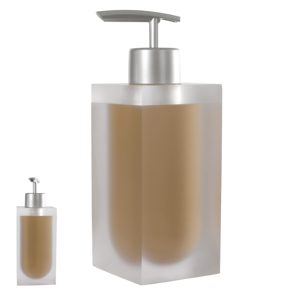 PORTA SABONETE POLIRESINA 250ml 16,3X5,9X5,9cm GLACIAL FROSTY (BEGE ESCURO)