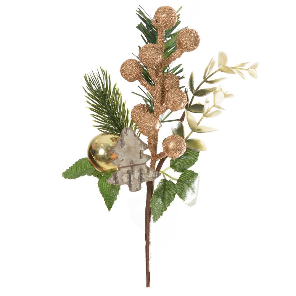 H.PICK BERRY NATAL (DOURADO) 17cm