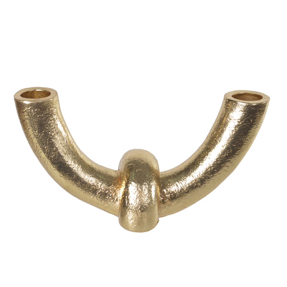 ESCULTURA DECORATIVA POLIRESINA (DOURADO) 9,4X18,6X7cm