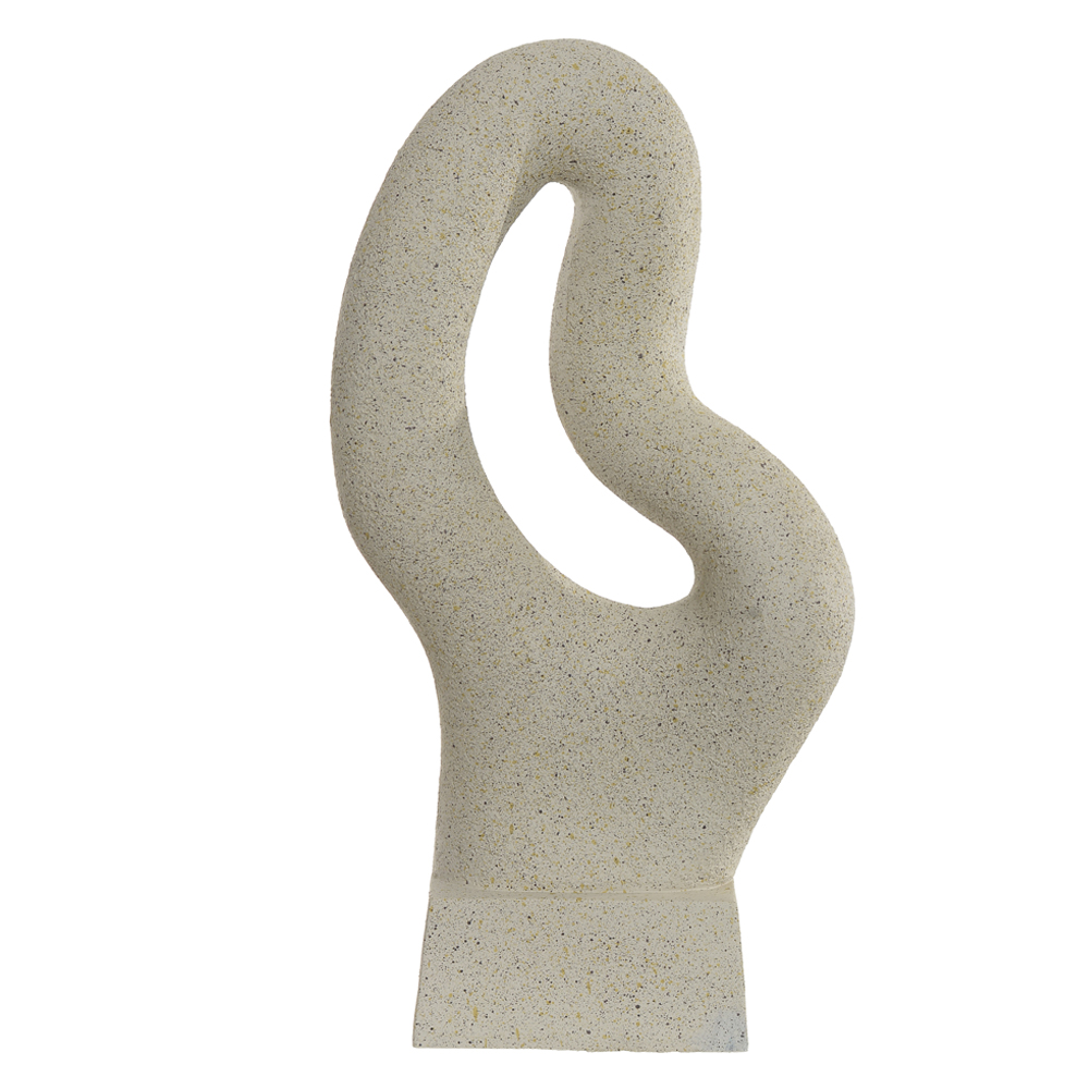 ESCULTURA DECORATIVA POLIRESINA (BEGE) 32,5X17X9,4cm