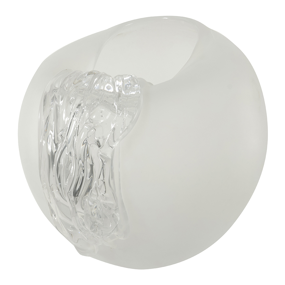 VASO DECORATIVO VIDRO (TRANSPARENTE FOSCO) 23cm 21d