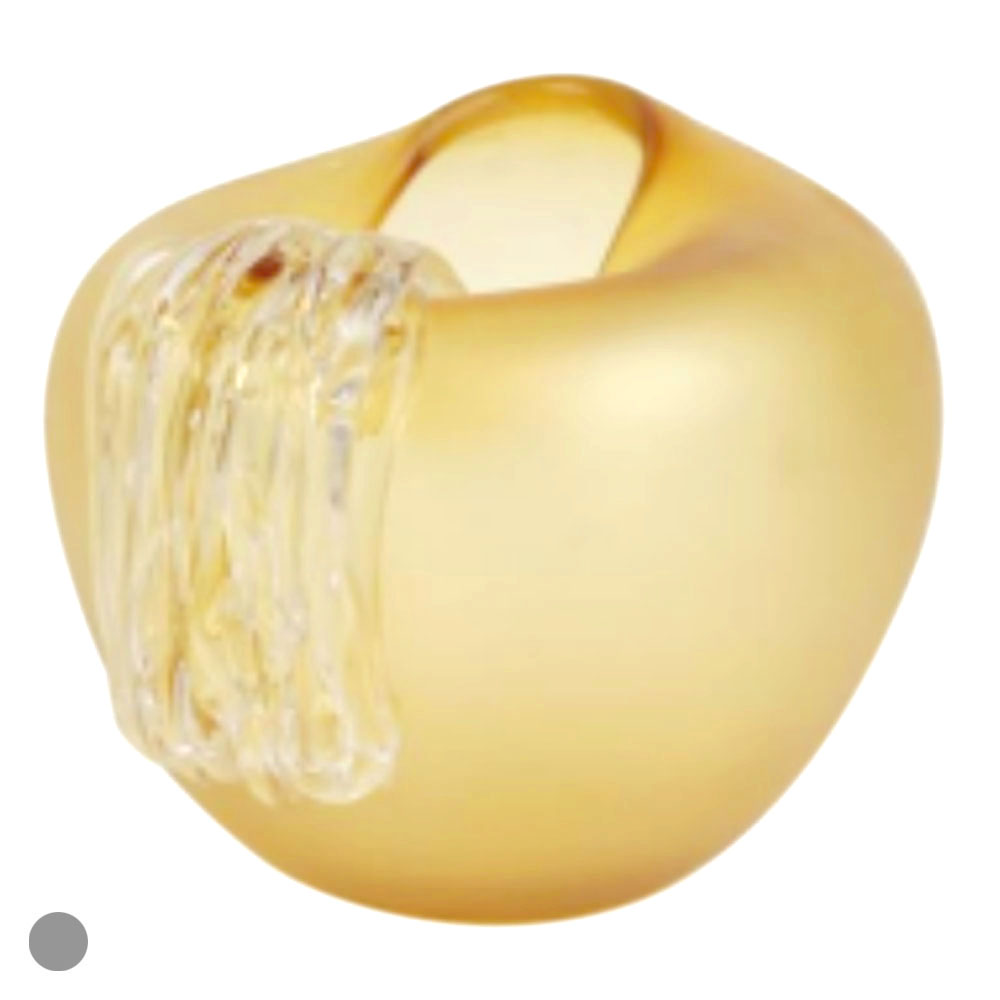 VASO DECORATIVO VIDRO (AMBAR FOSCO) 23cm 21d