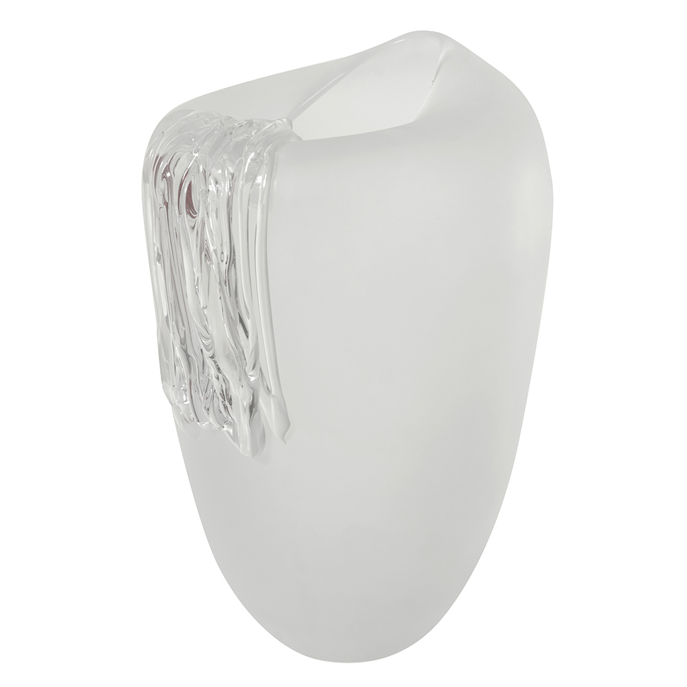 VASO DECORATIVO VIDRO (TRANSPARENTE FOSCO) 27cm 19d