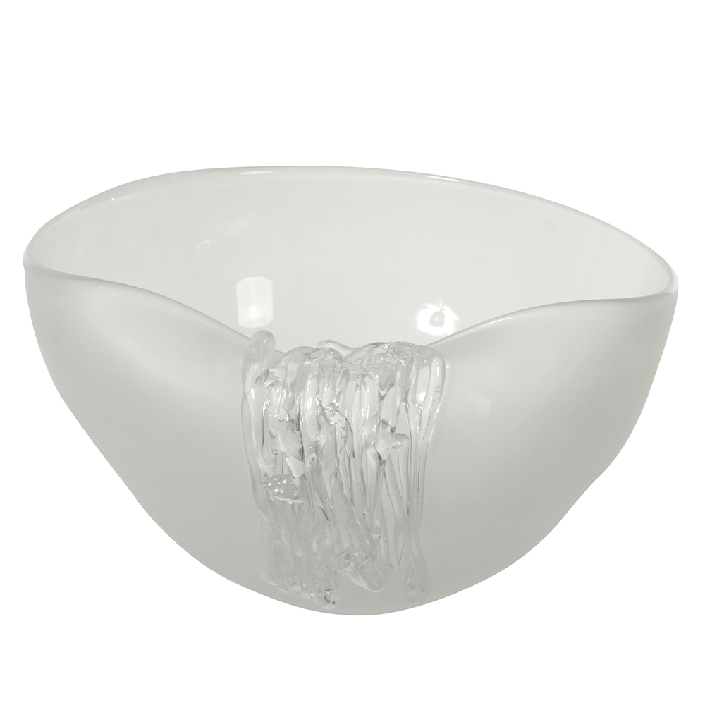 VASO DECORATIVO VIDRO (TRANSPARENTE FOSCO) 16cm 28d