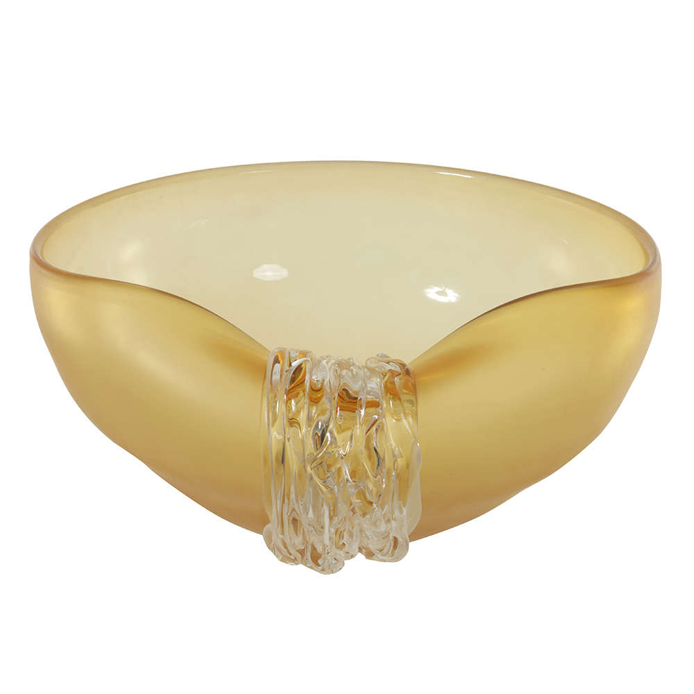 VASO DECORATIVO VIDRO (AMBAR FOSCO) 16cm 28d