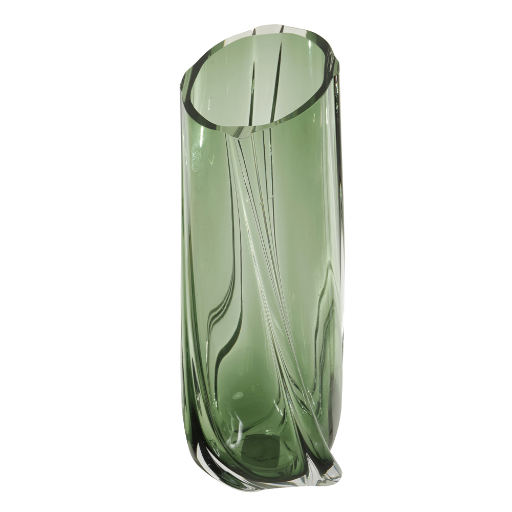VASO DECORATIVO VIDRO (VERDE) 31cm 13d
