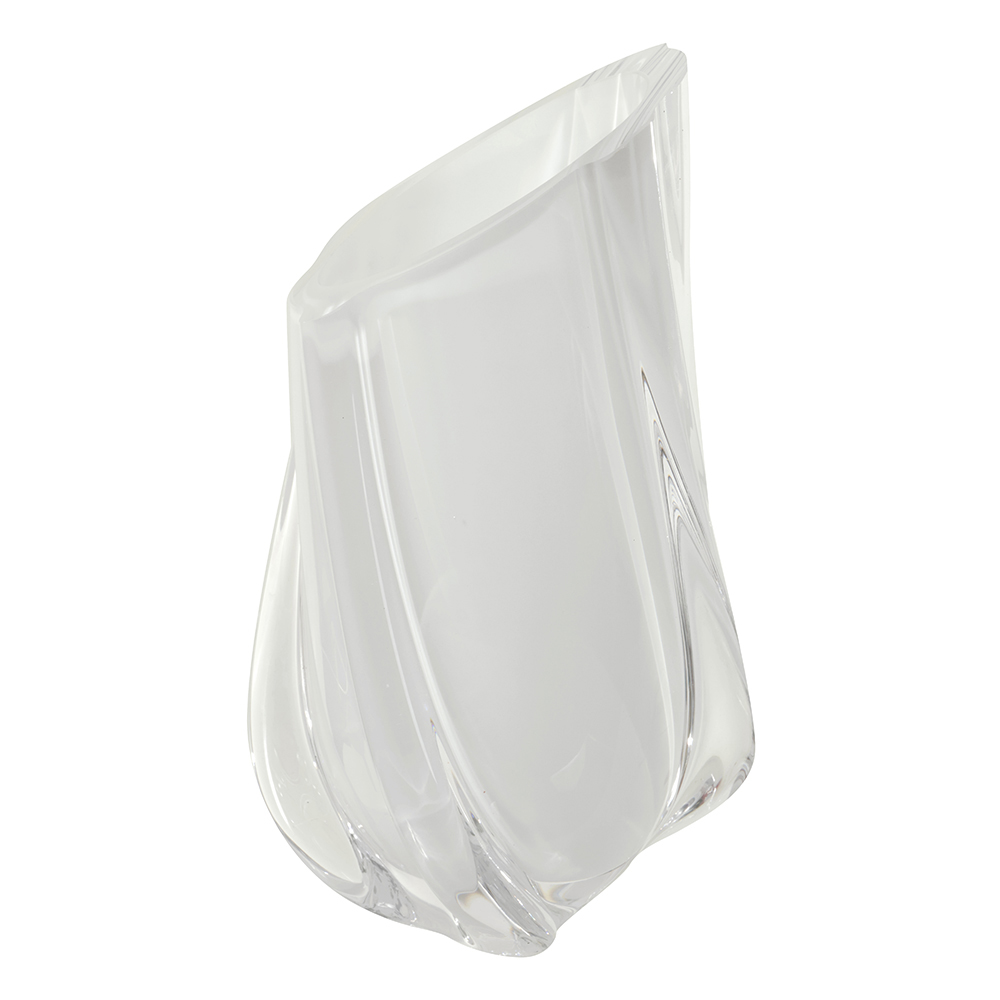 VASO DECORATIVO VIDRO (BRANCO) 23cm 14d