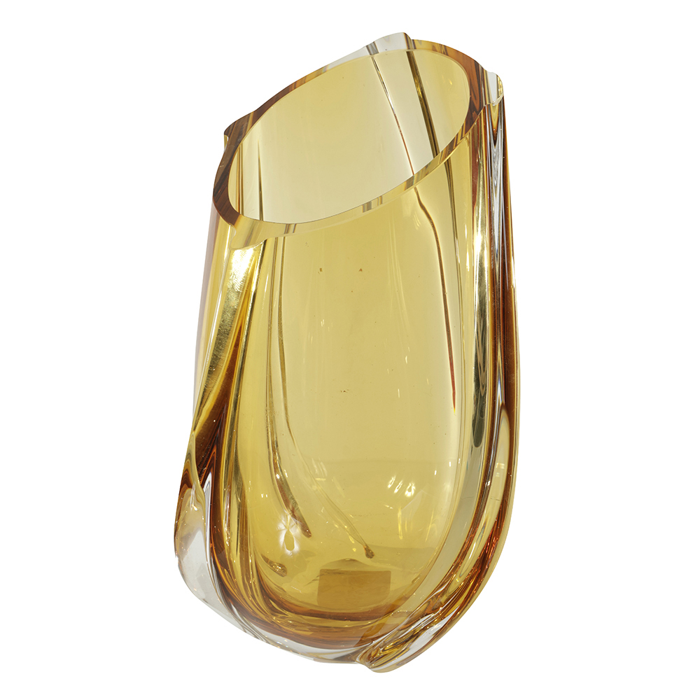 VASO DECORATIVO VIDRO (AMBAR) 23cm 14d