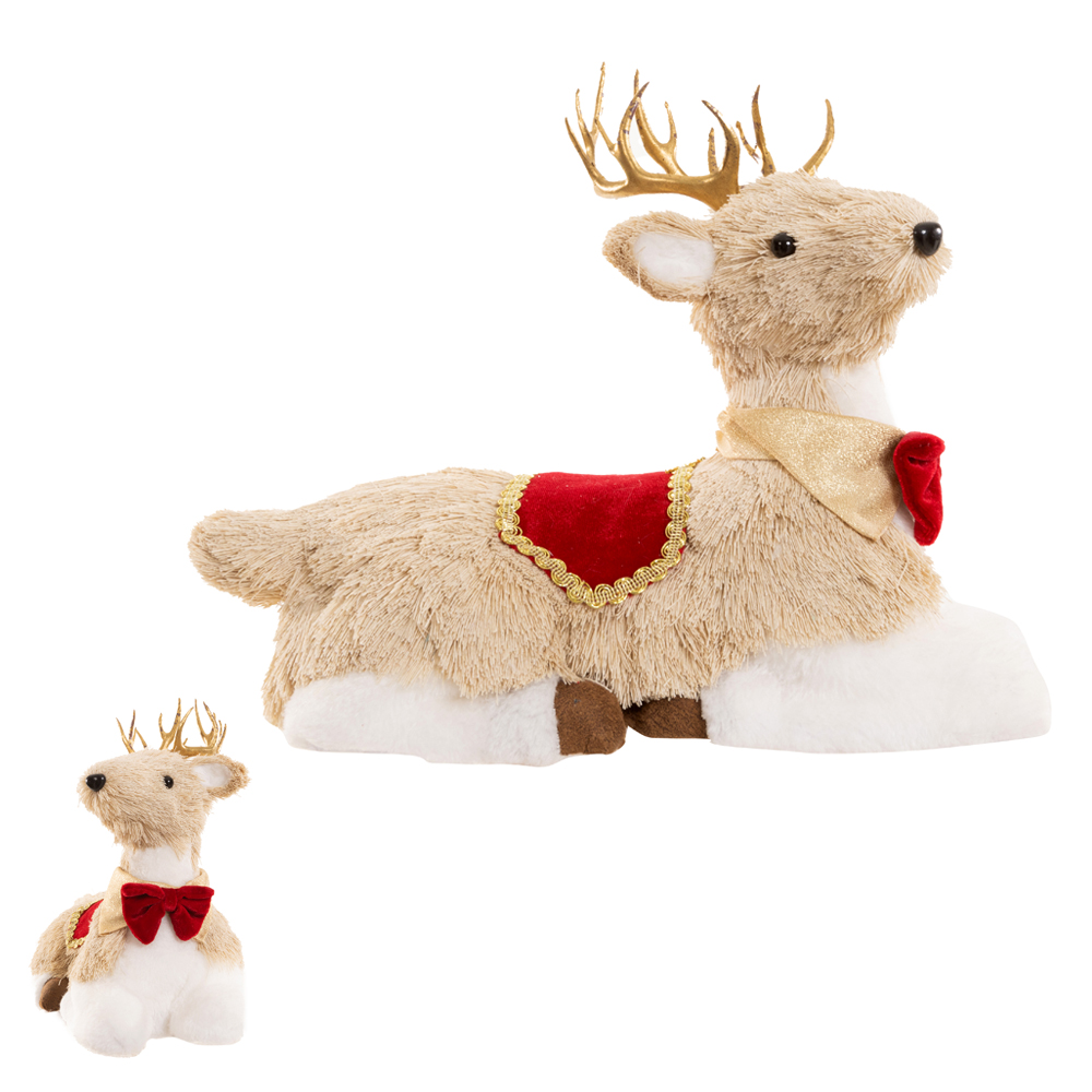 RENA NATAL SISAL (VERMELHO DOURADO) 27X33cm