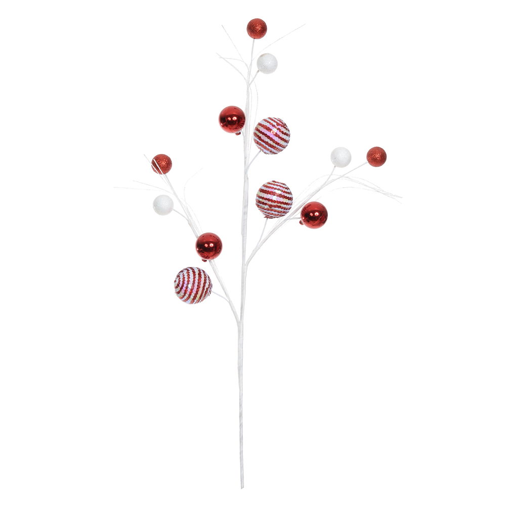 C.BOLINHAS NATAL LUDICO (VERMELHO BRANCO) 74cm