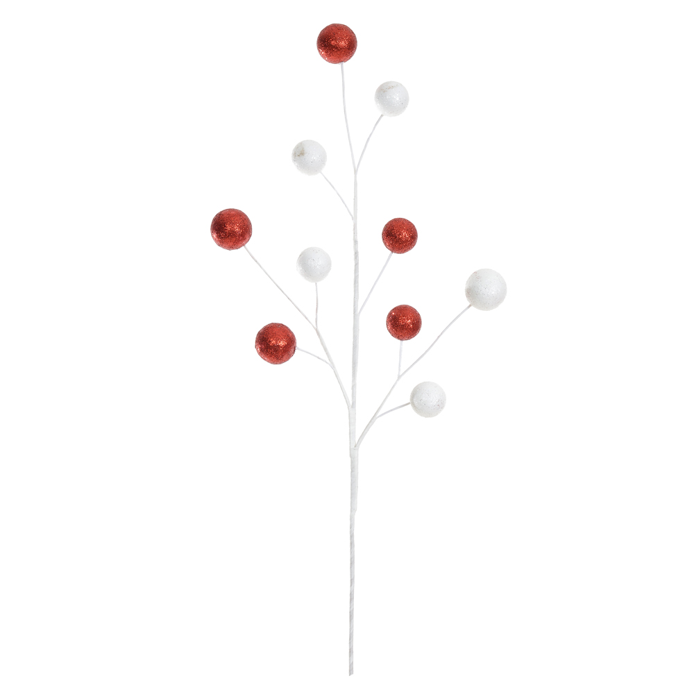 C.BOLINHAS NATAL LUDICO (VERMELHO BRANCO) 76cm