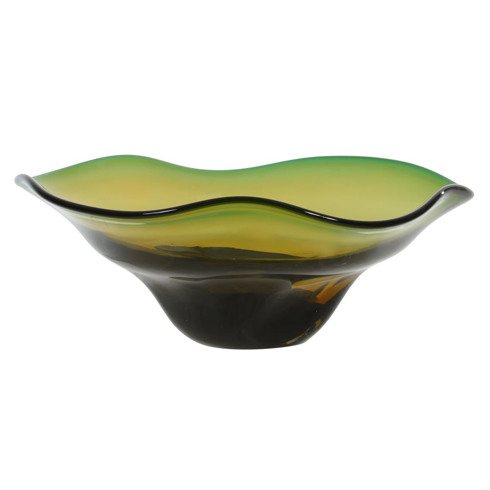 CENTRO DE MESA DECOR VIDRO (VERDE) 14cm 34d