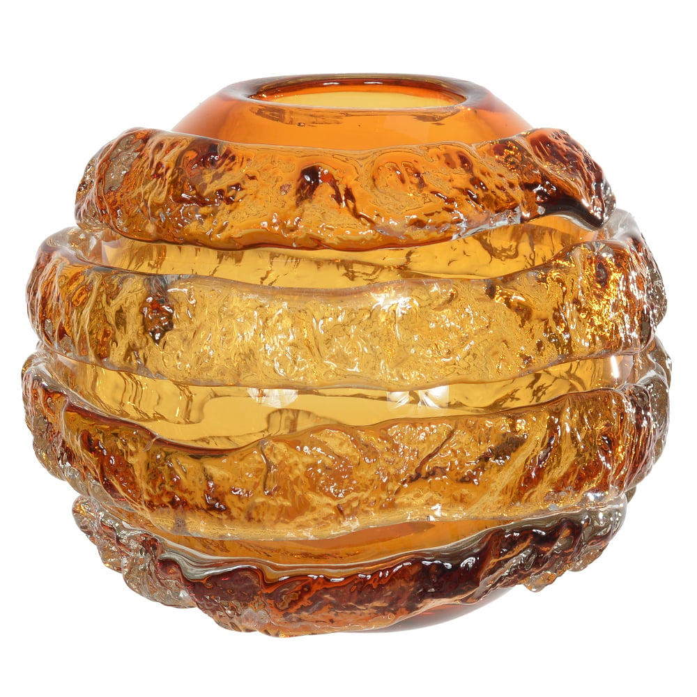 VASO DECORATIVO VIDRO (AMBAR) 17cm 19,5d
