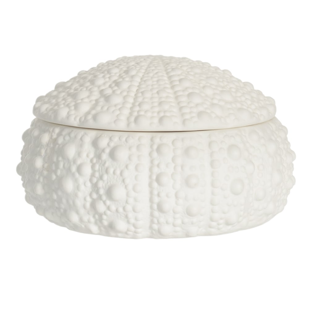 CAIXA DECORATIVA CERAMICA (BRANCO) 10,5X18,7X18,7cm