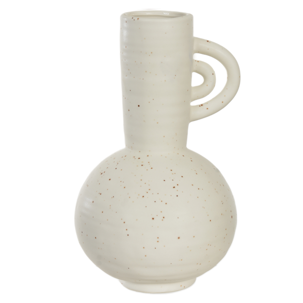 VASO DECORATIVO PORCELANA (OFF WHITE) 20,9cm 12,8d