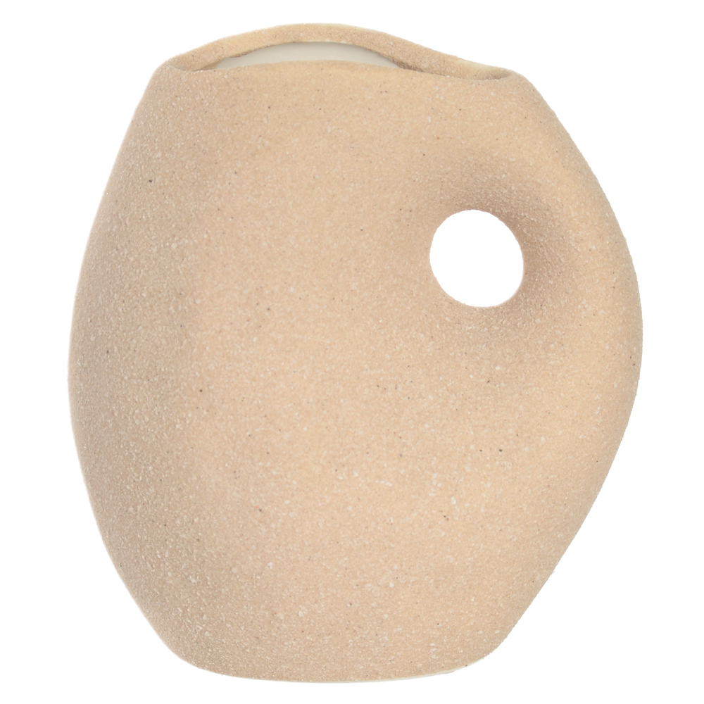 VASO DECORATIVO PORCELANA (BEGE) 11,6X10,4X7,4cm