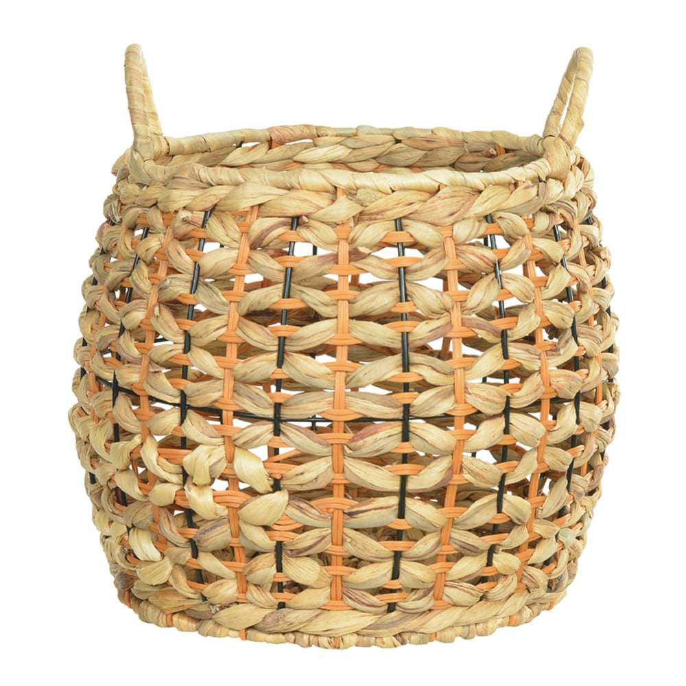 CESTO DECORATIVO FIBRA NATURAL (BEGE) 32X33X33cm