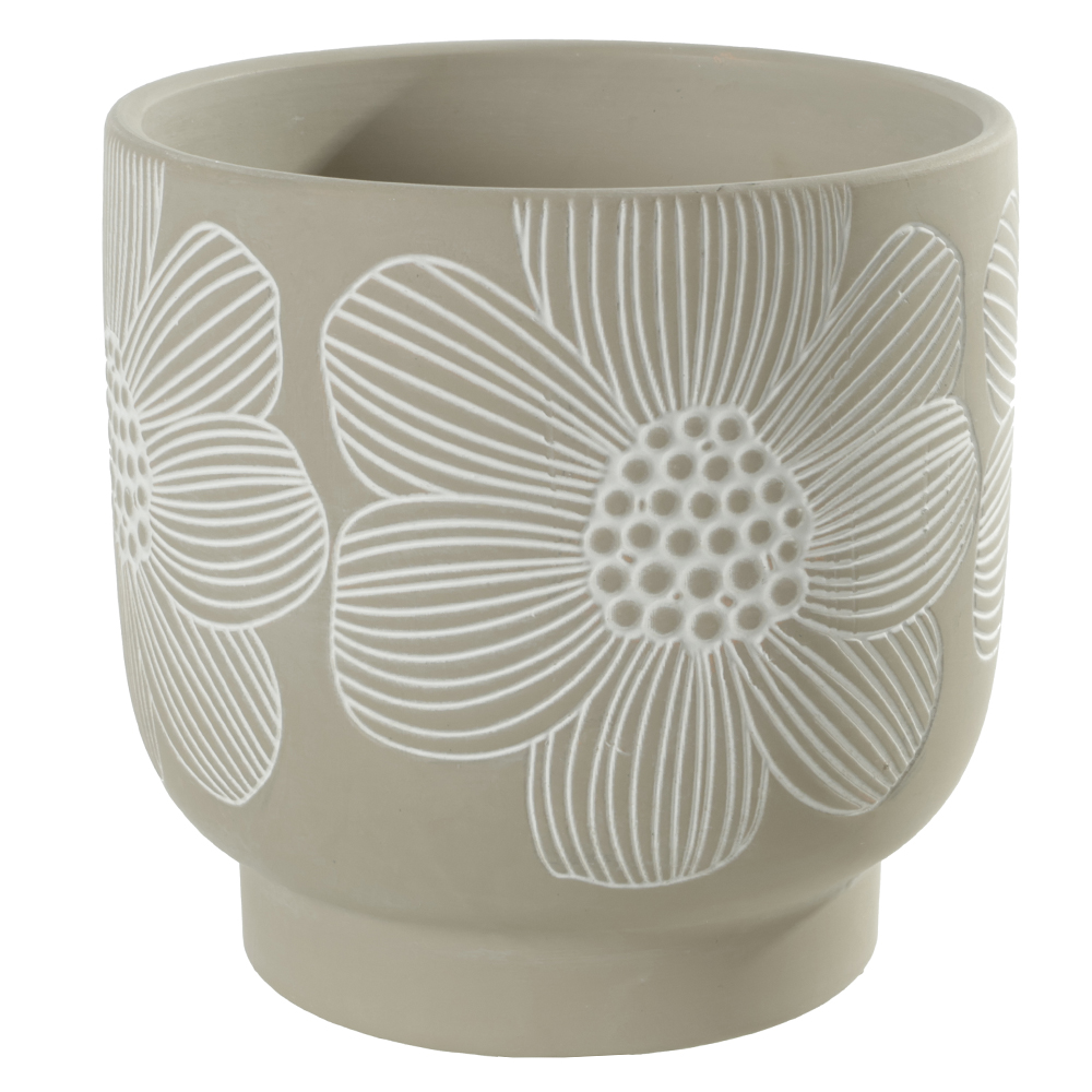 CACHEPOT DECORATIVO CERAMICA FLOR (FENDI) 13cm 13,3d