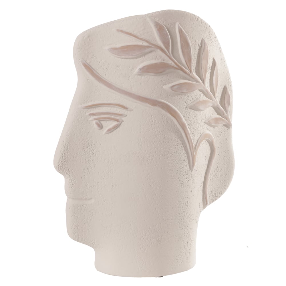 VASO DECORATIVO CERAMICA ROSTO (OFF WHITE TERRACOTA) 29cm 23d