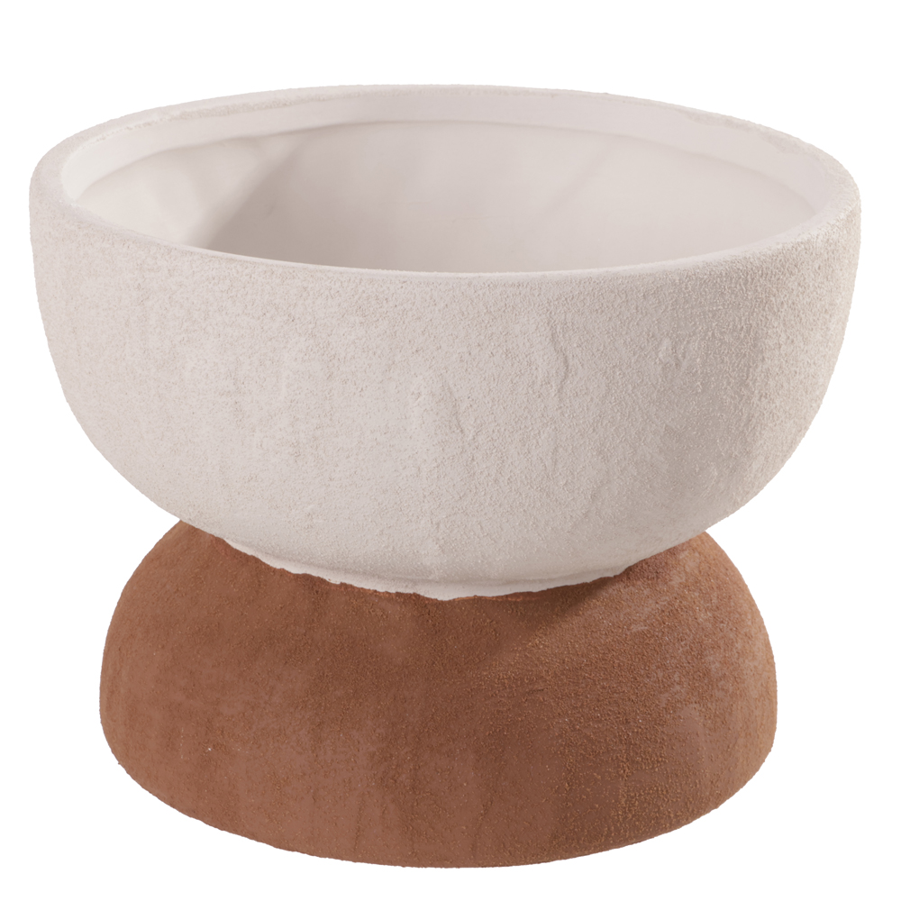 CENTRO DE MESA CERAMICA (BEGE TERRACOTA) 14cm 19d