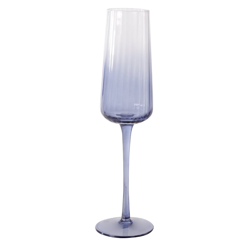 CJ TACAS CHAMPANHE 245ml 25,3X6,9cm C/ 6PCS MUSA (AZUL)